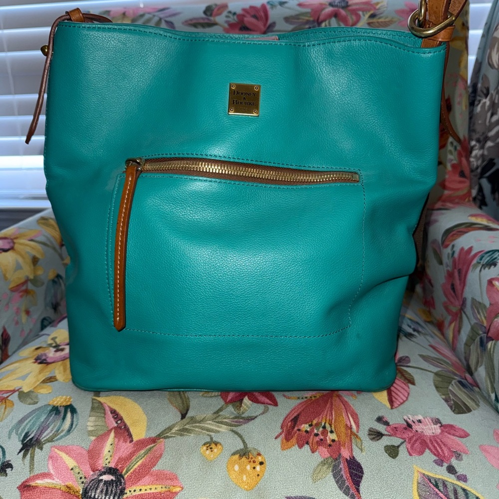 Dooney & Bourke Turquoise Leather Shoulder Bag